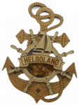 Holzmagnet Helgoland in Ankerform 