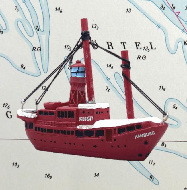 Modellschiff Feuerschiff Hamburg 